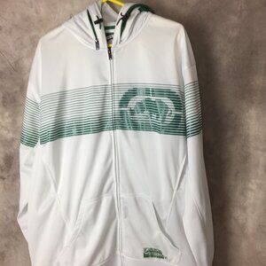 Ecko Unltd 2XL White Zip Up Jacket Polyester Streetwear vintage hip hop urban